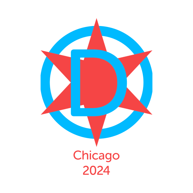 2024 Democratic National Convention Chicago Big Red Star by GdotArroyo