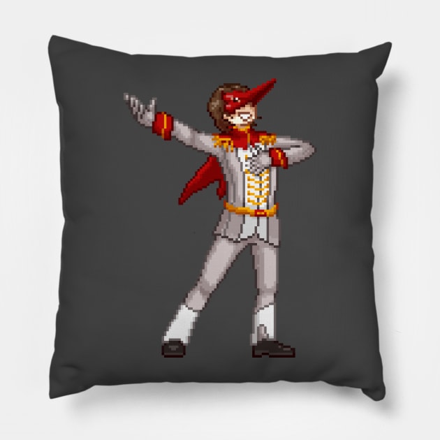 Pixel Crow Pillow by ZioCorvid