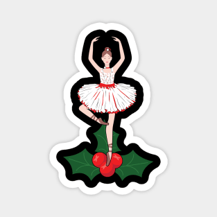 ballerina Christmas Magnet