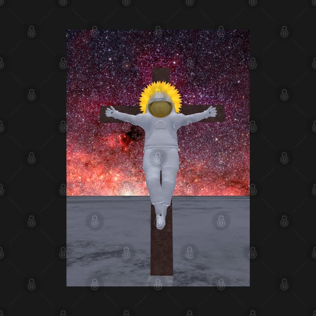 Crucified Astronaut with Halo by rolffimages