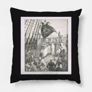 Capture of a Devil Fish (ray) Antigua Pillow