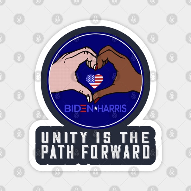 Unity is the Path Forward - Biden Harris Magnet by Jitterfly