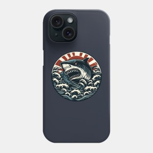 Sinister monster shark attacking Phone Case