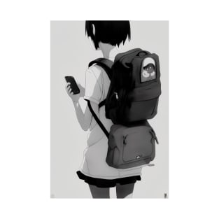 Girl with Backpack T-Shirt