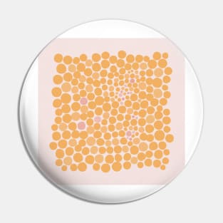 Retro Yellow Polka Dots - Minimal Shapes Pin