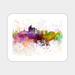 Astana skyline in watercolor background Magnet