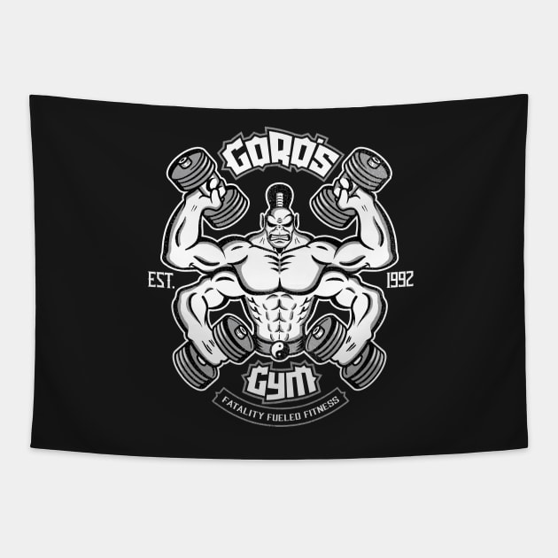 Goro's Gym - Mortal Kombat Gym Tee Tapestry by RetroReview