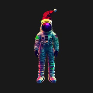 Astronaut With Christmas Hat T-Shirt