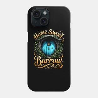 Home Sweet Burrow II - Blue Halfling Home - Fantasy Phone Case