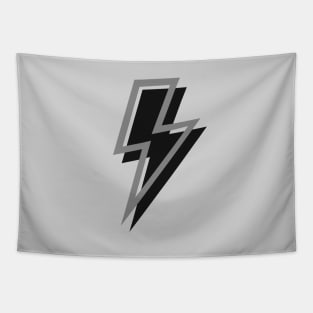 Grey and Black Lightning Bolts Tapestry