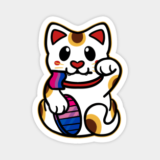 LGBTQ+ Pride Lucky Cat - Bisexual Magnet