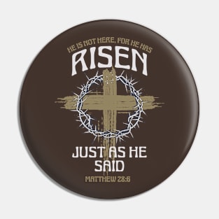 He is Not Here For He Has Risen Matthew 28:6 Pin