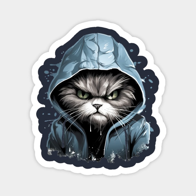 Disgruntled Kitty Magnet by Jason's Finery