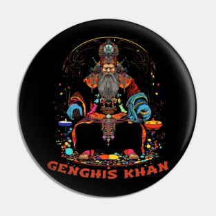 Genghis Khan King of the World Pin