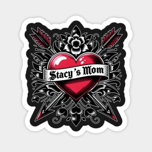 Stacy's Mom tattoo heart | emo goth tattoo ink aesthetic Magnet