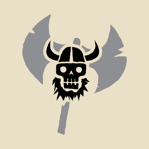 Just a Viking Skull Black by Dmytro