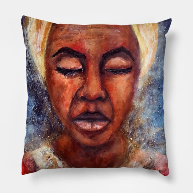 The dreamer in the dream Pillow by amoxes