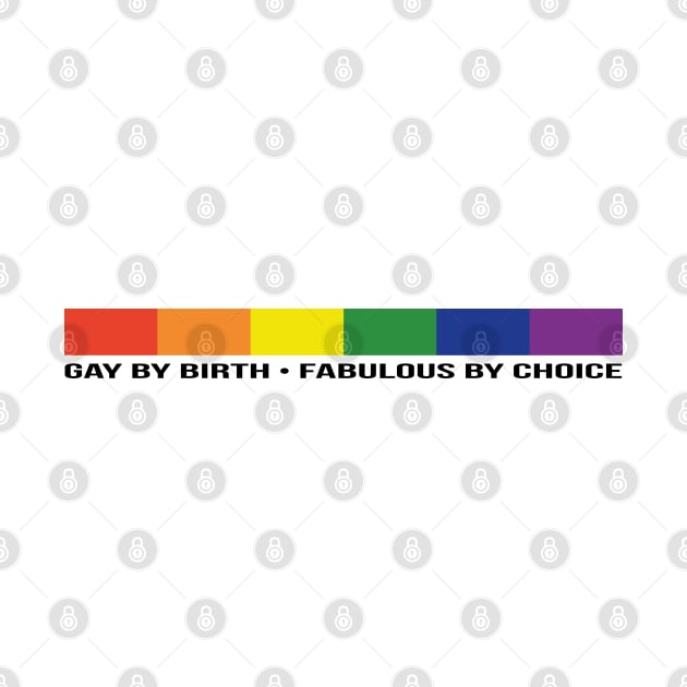 Gay By Birth - Narrow - BLACK by axemangraphics