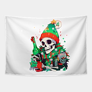 Christmas Skulls Tapestry