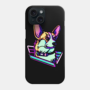 Retro Corgi Synthwave Dog Lover Welsh Phone Case