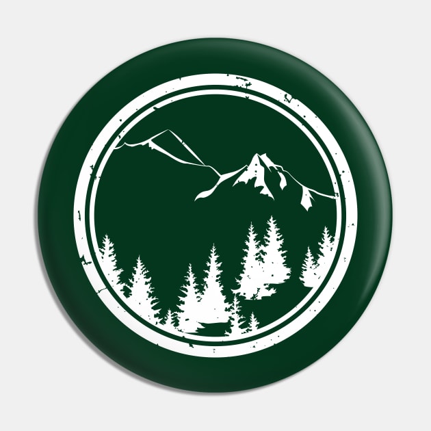 Mountain forest Pin by leewarddesign