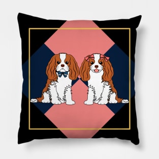 Lattice Cavalier King Charles Spaniel Pillow