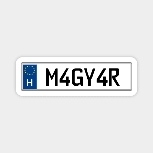 Hungary car registration plate Magnet