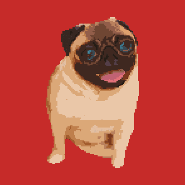 a sitting Pug dog pixel art by Arteria6e9Vena