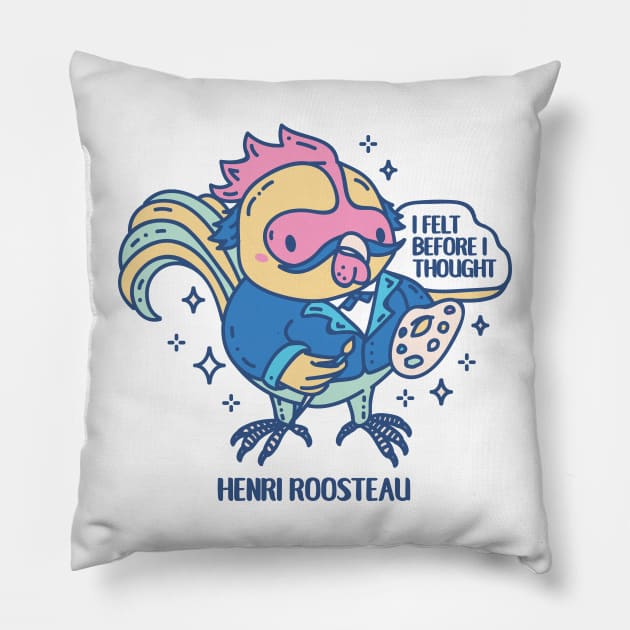 Henri Roosteau Funny Animal pun Pillow by SPIRIMAL