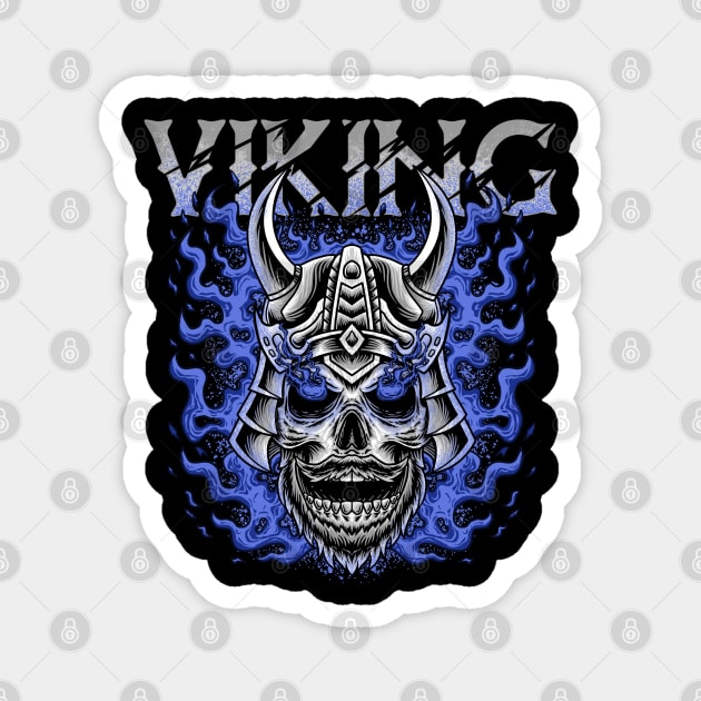 VIKING SKULL Magnet by OXVIANART