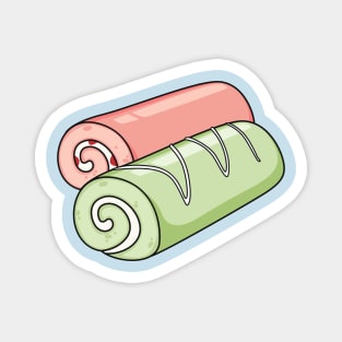 Swiss roll / roll cake cartoon illustration Magnet