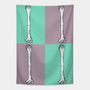 Four Square Teal and Mauve Humerus Design Tapestry