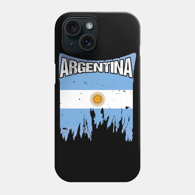 Argentina Flag Phone Case by TShirtWaffle1