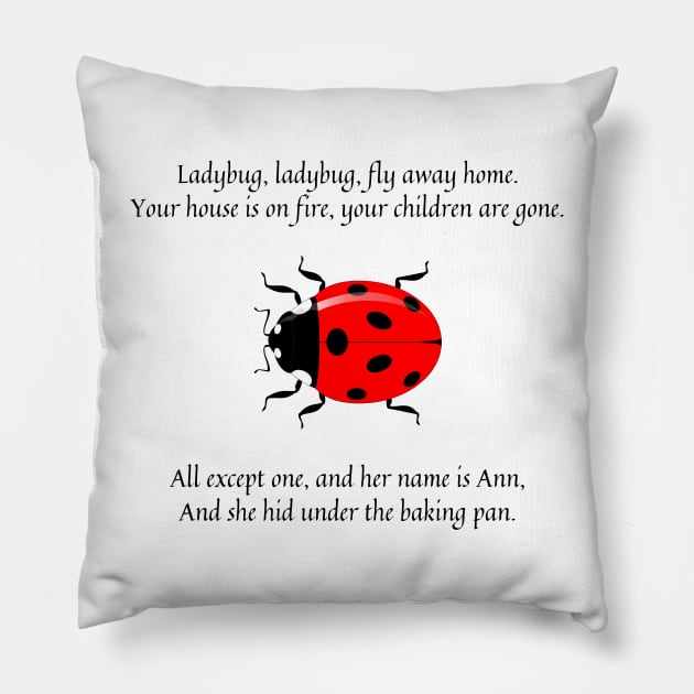 Ladybug Ladybug nursery rhyme Pillow by firstsapling@gmail.com