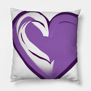 Heart Purple Shadow Silhouette Anime Style Collection No. 248 Pillow