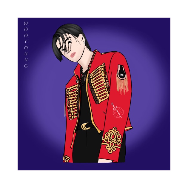 Wooyoung Of Ateez of Kpop by ArtRaft Pro