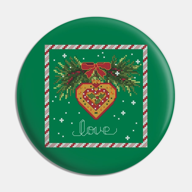 Festive Holiday Love Pin by inotyler