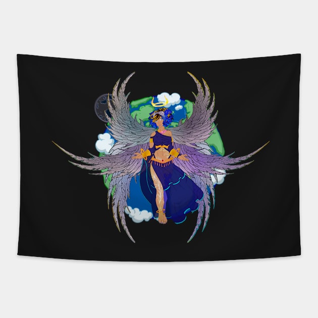 Earth Angel Tapestry by Living Dead Division
