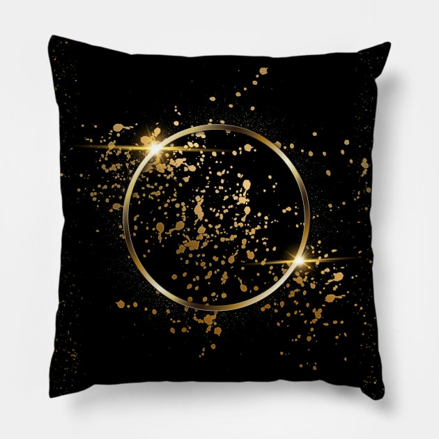 Golden circle Pillow by Finn Art by MB