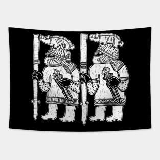 Norse Boar Warriors from the Torslunda Plates Tapestry