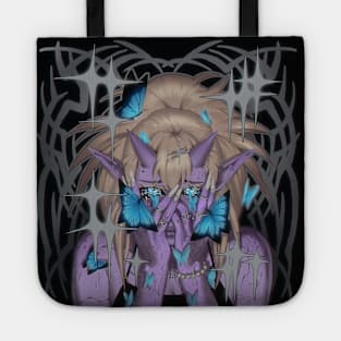 edgy emo fairy demon girl with butterflies Tote