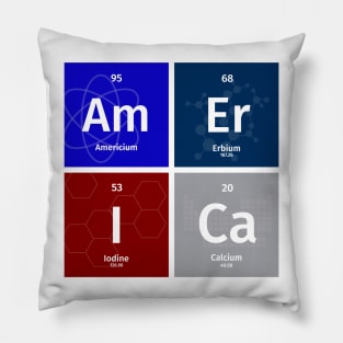 AmErICa in Atomic Symbols Pillow