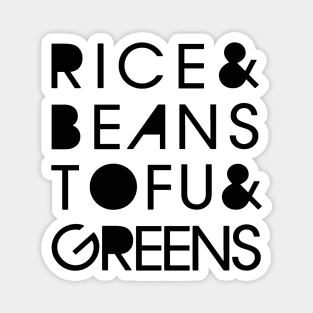 Rice & Beans Tofu & Greens Magnet