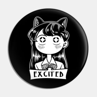 Komi-san Excited Pin