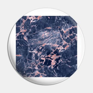 Pink and Navy Blue Colors Marble Pin