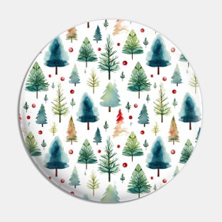 Christmas watercolor pattern #3 Pin