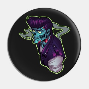 Psychobilly Zombie Boy Pin