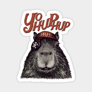Capyrate - YoHupHup Red Pirate Capybara Yo Ho Ho Yohoho | Capy Yuzu Magnet