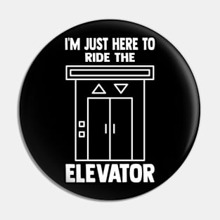 Funny Elevator Art For Men Women Kids Elevator Inspector Pin