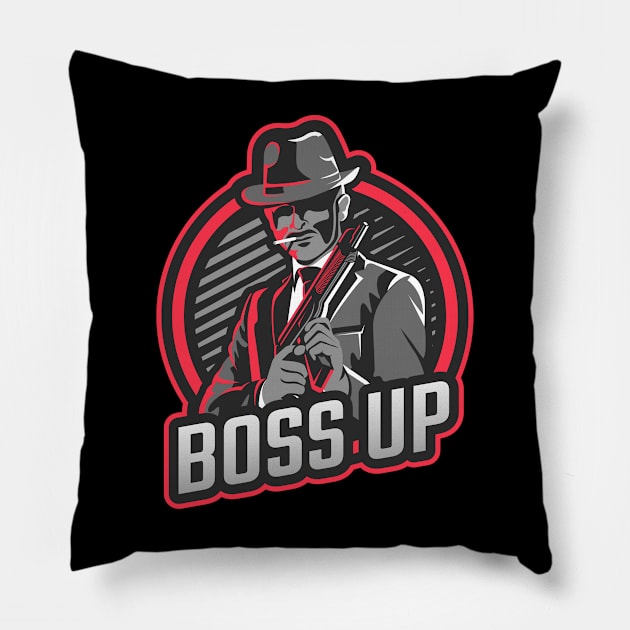 Boss Up Mobster Pillow by Tip Top Tee's